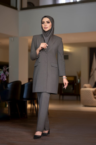 مانتو و شلوار فاستونی چهارخانه کد B-30